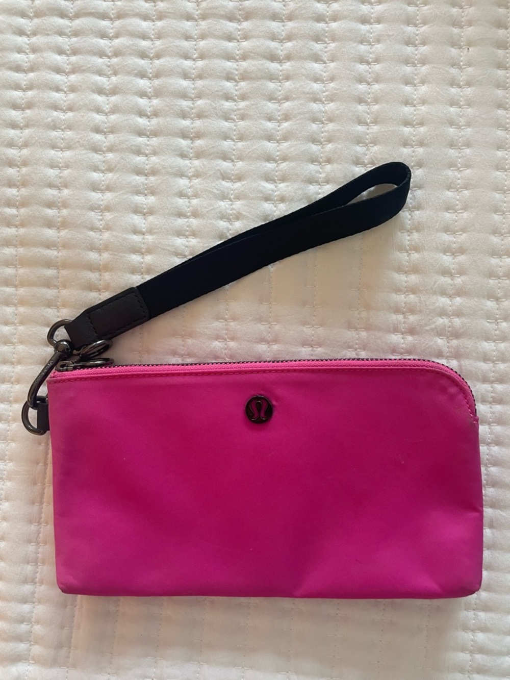 lululemon athletica Hot Pink Wristlet with Black Strap